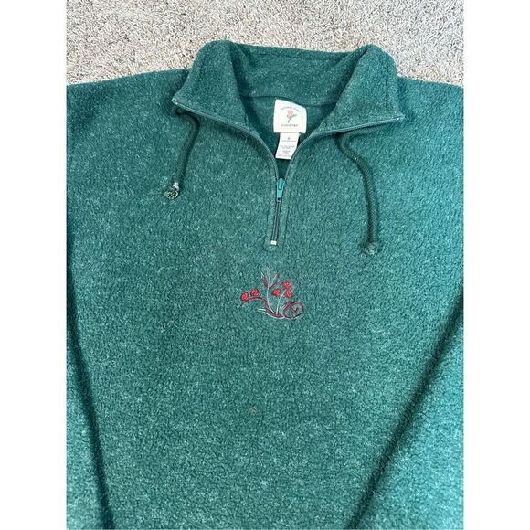 Vintage Victoria’s Secret Country Collection 1/4 Zip Pullover Floral Embroidered - Picture 4 of 10
